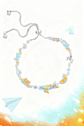 Orange Sea Paper Plane Bracelet