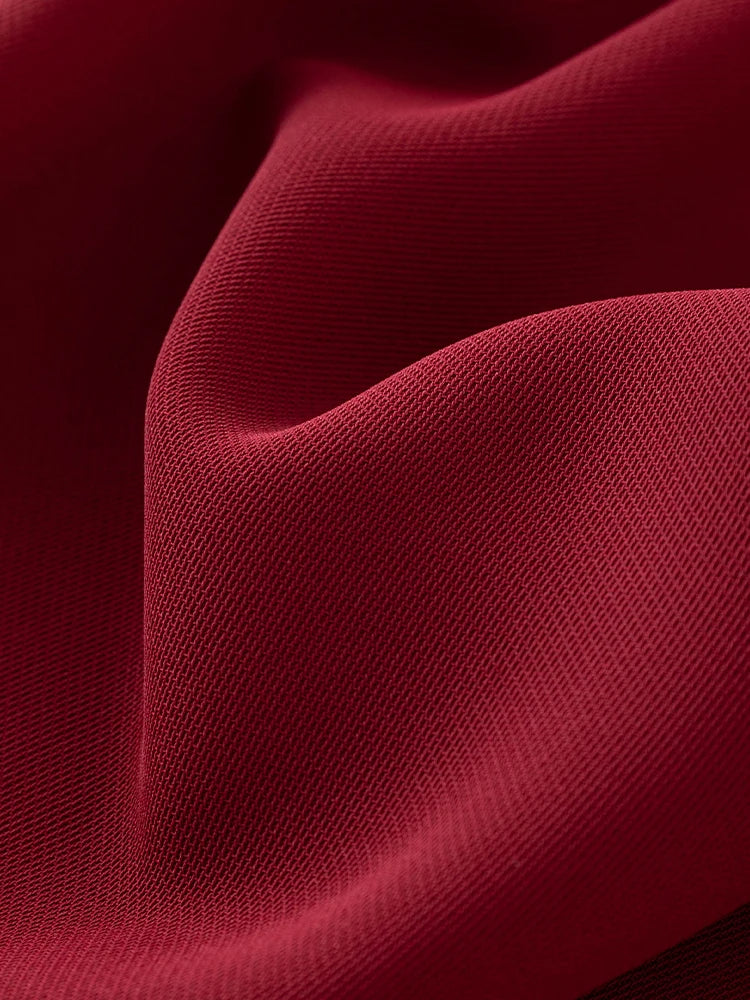 French Style Suspender Dress for Women Summer Chic Style Red Square Collar Slim Mid-length Elegant Dress